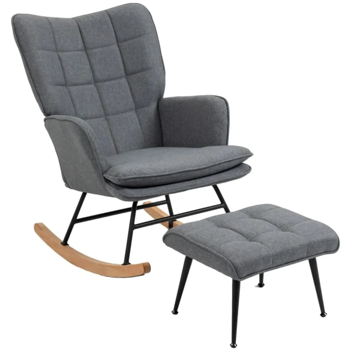 Rocking chair with ottoman, comfortable, up to 130 - Image 1
