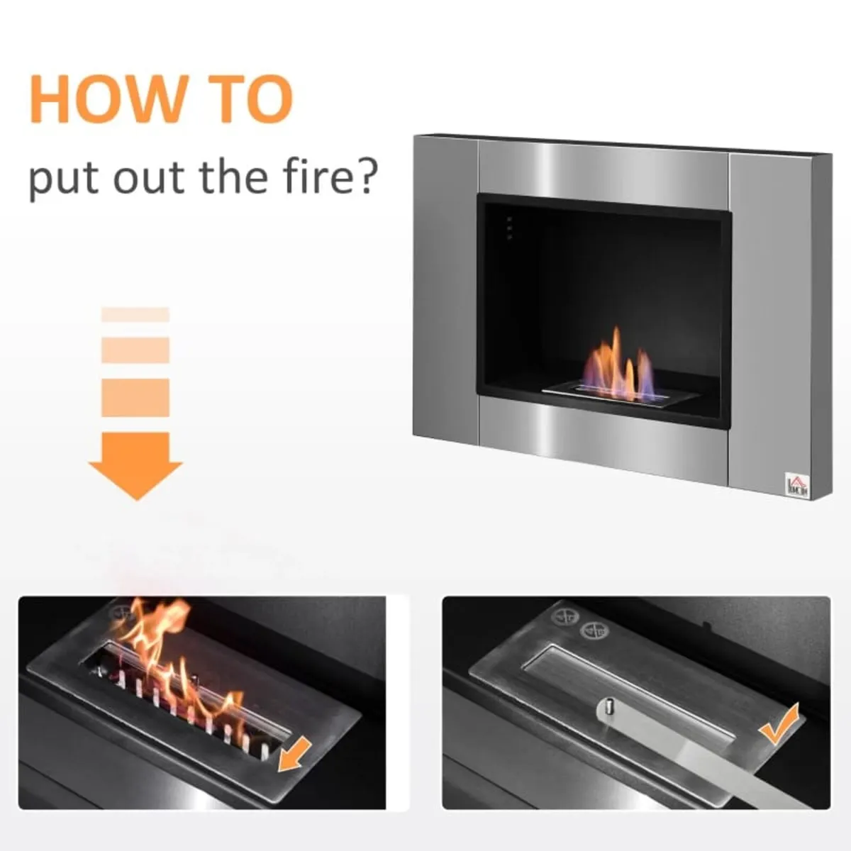 Wall Fireplace Ethanol Fireplace Ventless Real Fla - Image 4