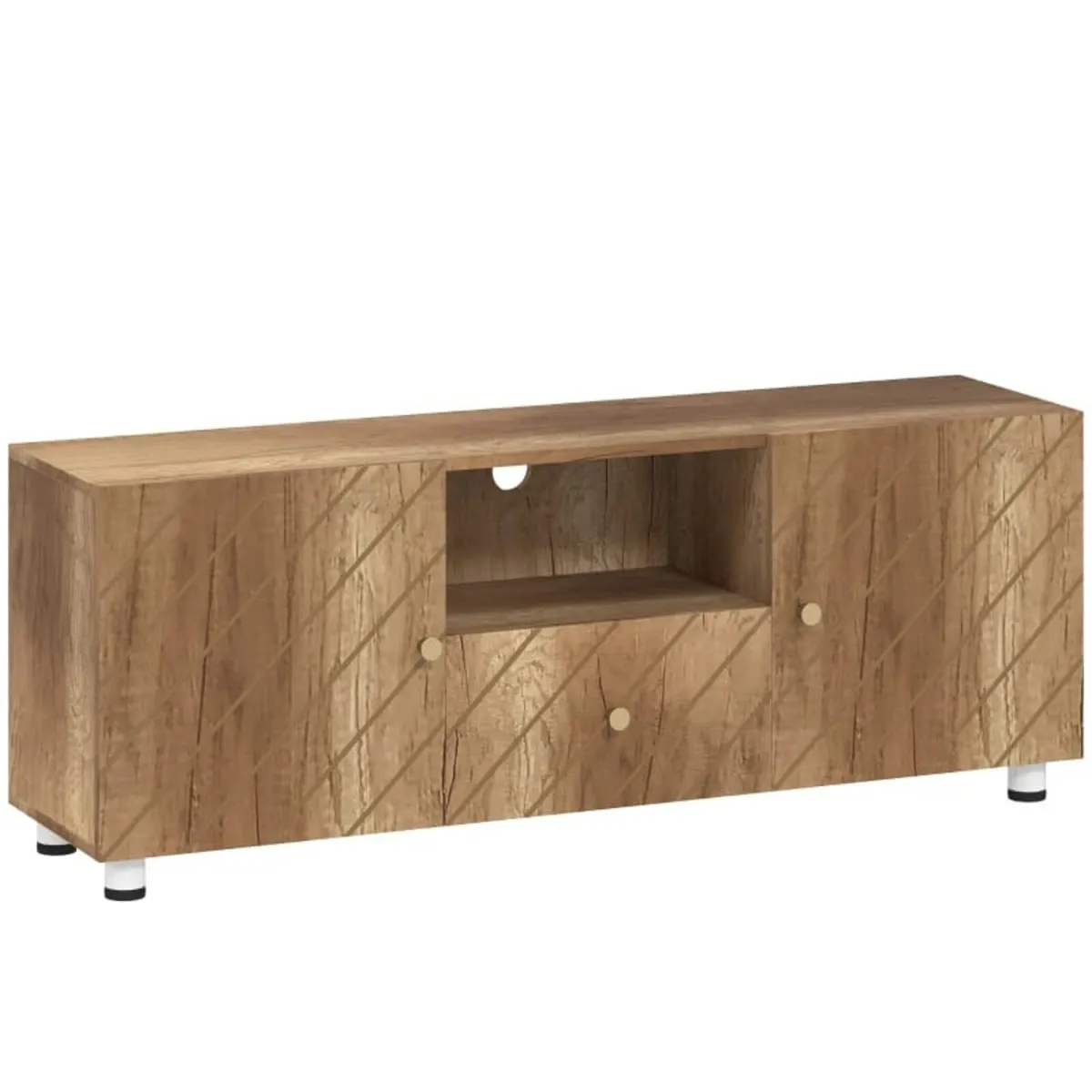 TV stand bench for TVs up to 50 inches with 2 cabi - Image 1