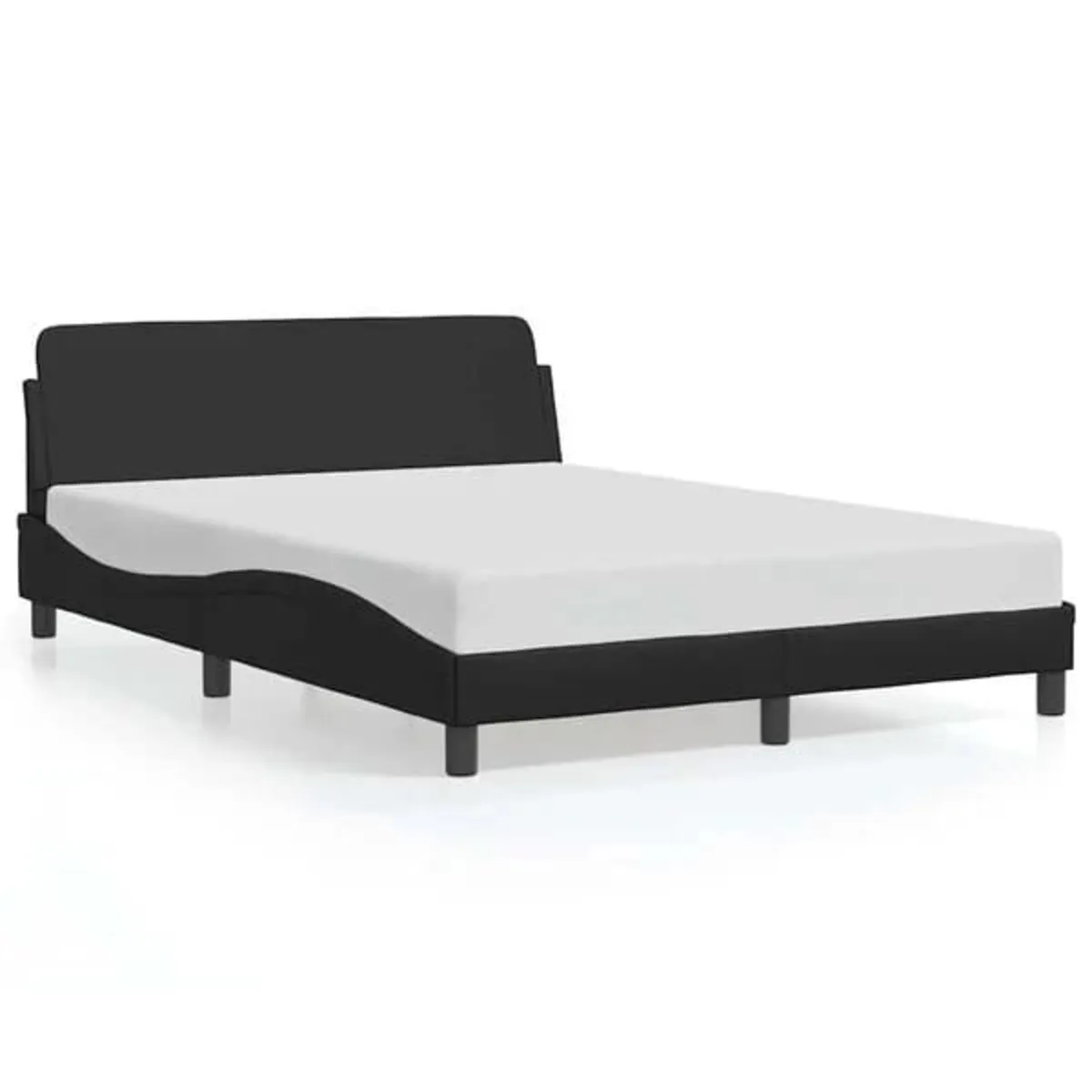 Bed Frame "Dover" Black 135x190 cm Double Faux Lea - Image 4
