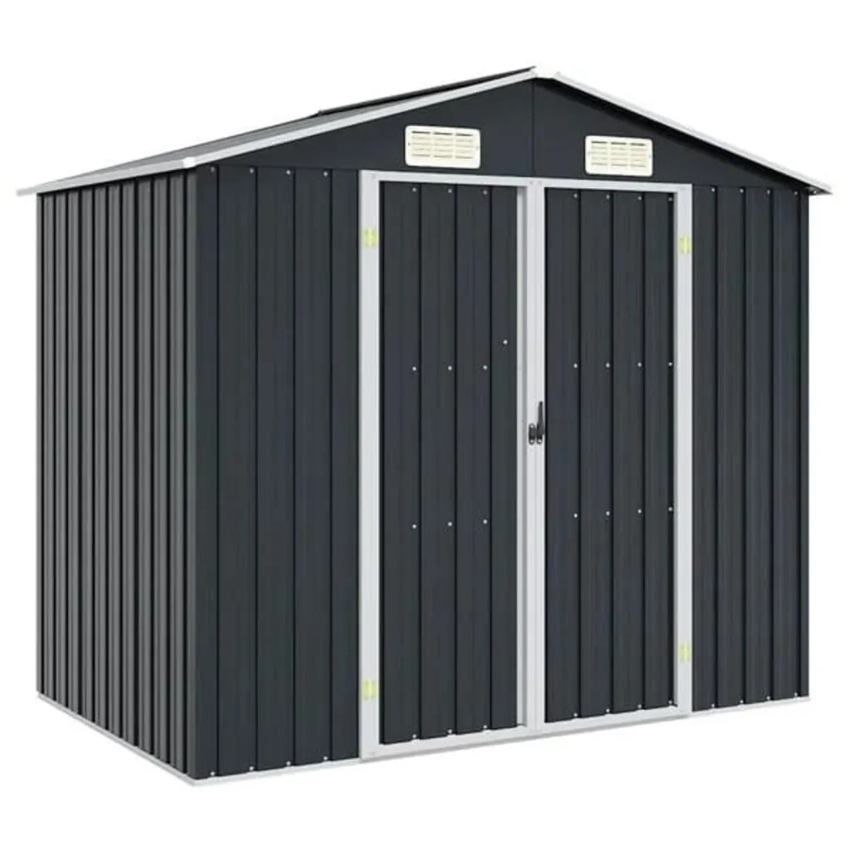 Garden Shed Anthracite 205x129x183 cm Galvanised S - Image 1