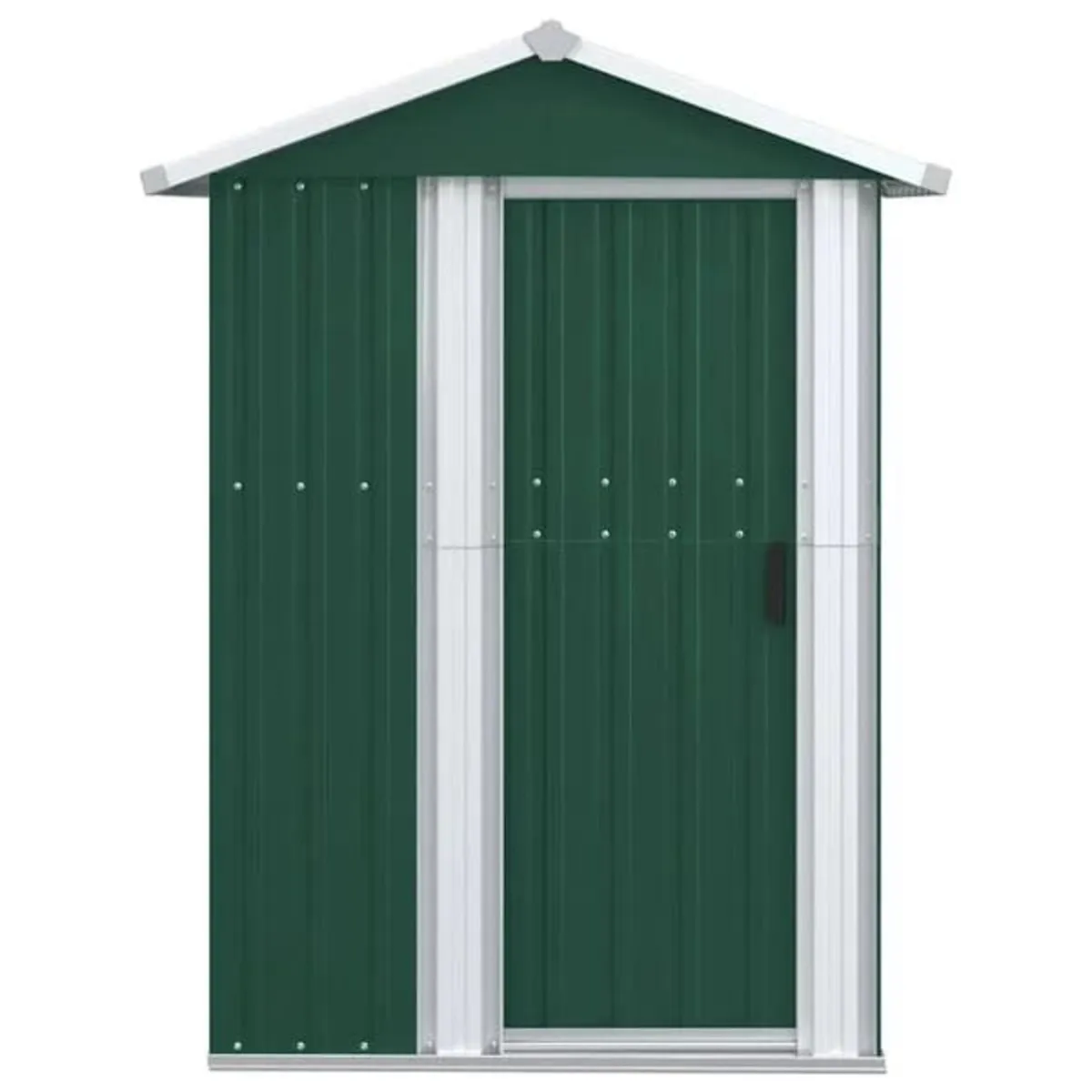 Garden Shed Green 126x97.5x177 cm Galvanised Steel - Image 3