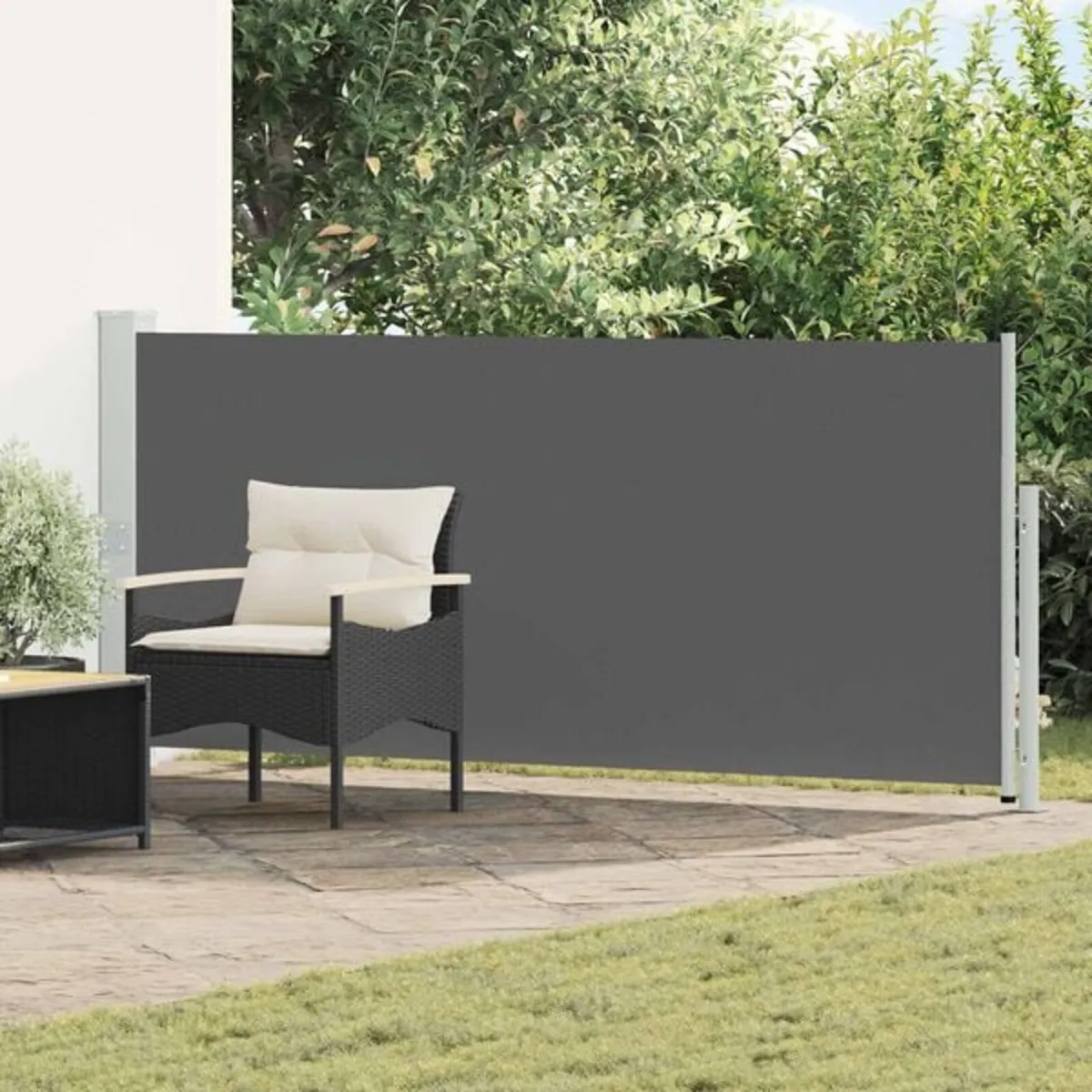 Retractable Side Awning Anthracite 500 x 160 cm Po - Image 1