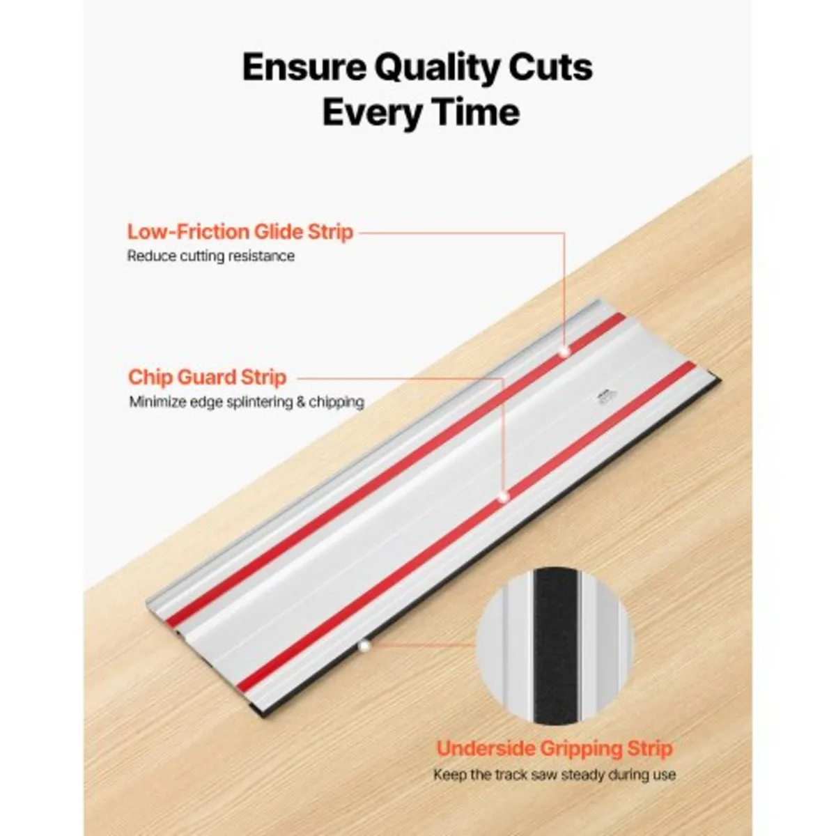 Track Saw Guide Rail, 1397 mm Cutting Range, Kit I - Image 4