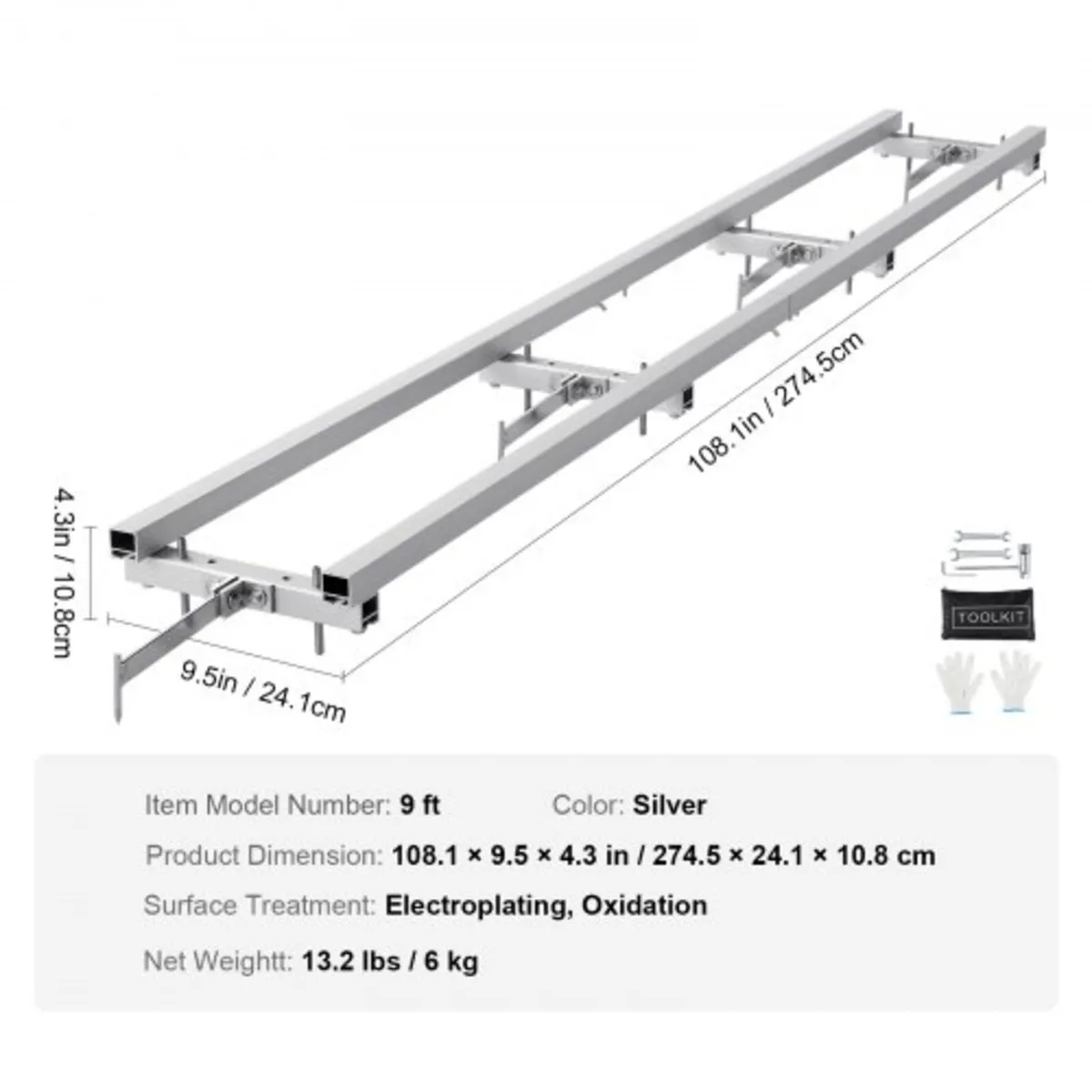 Rail Mill Guide System 2.74 m Chainsaw Milling Rai - Image 2