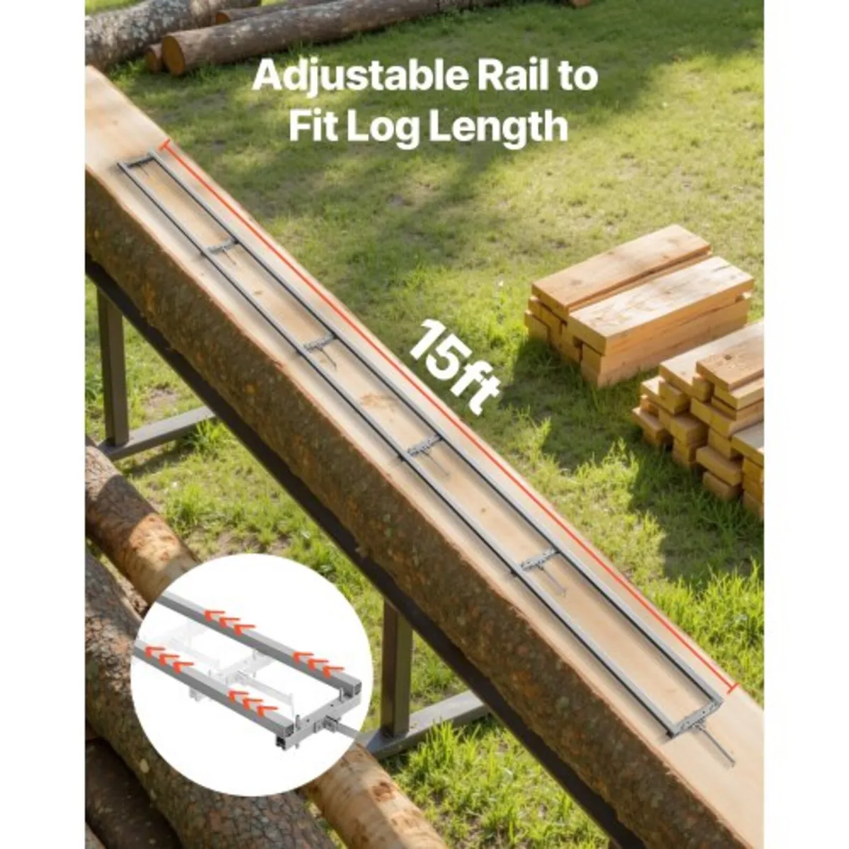 Rail Mill Guide System, 4.57 m 6 Crossbar Chainsaw - Image 3