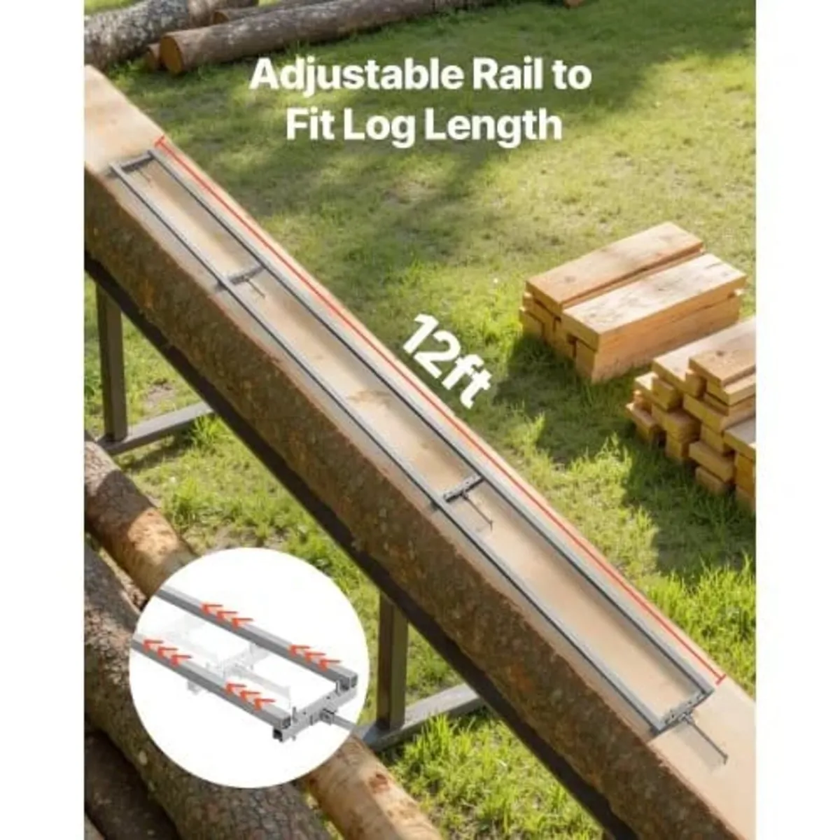 Rail Mill Guide System, 3.66 m 4 Crossbar Chainsaw - Image 2