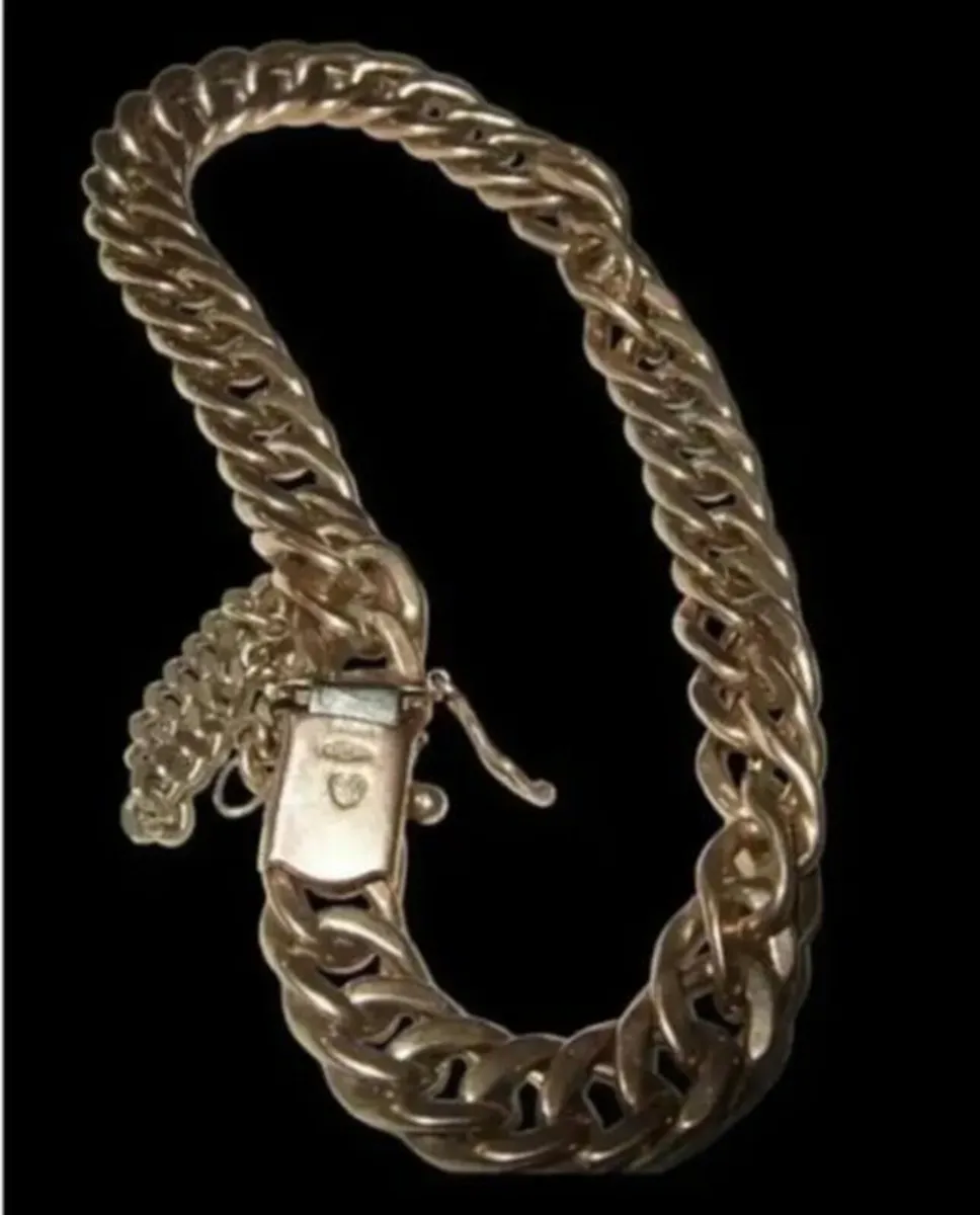 Vintage 9ct Hallmarked Gentlemans Bracelet - Image 1