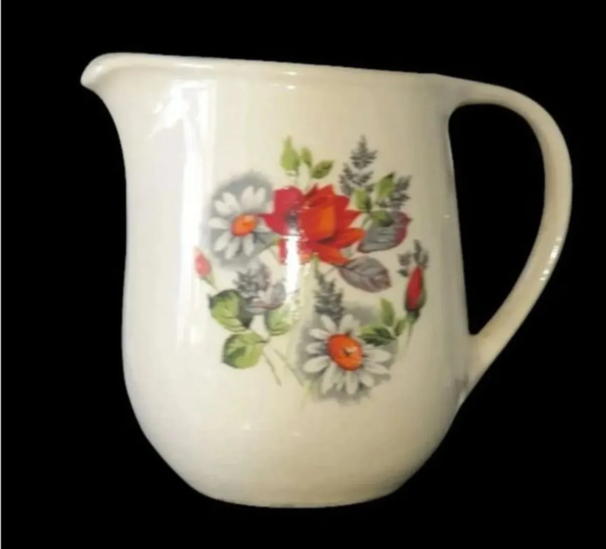 Vintage 1960s Ceramic Floral Jug/Pitcher - Image 3