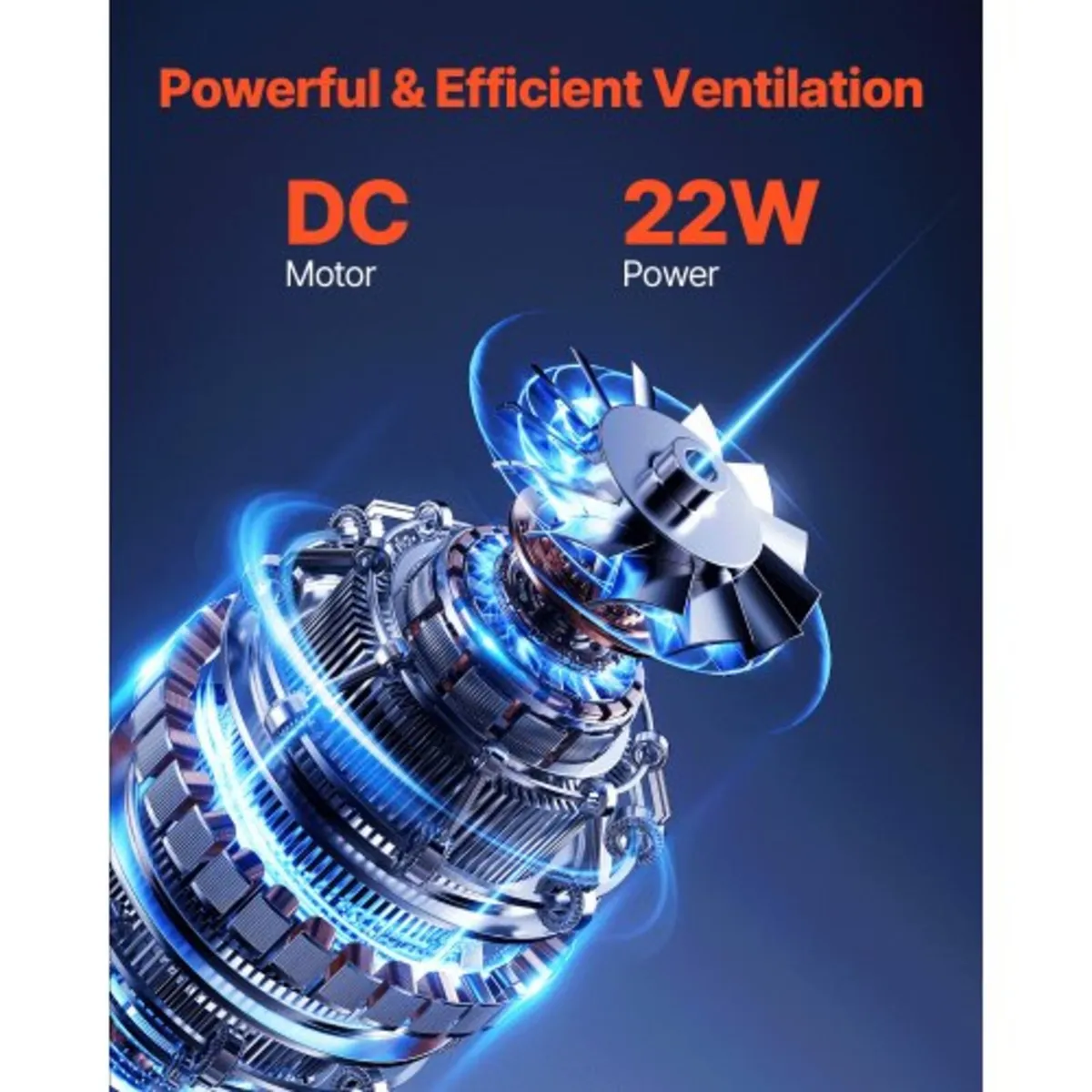 14 inch RV Roof Vent Fan 12V, Powerful 10-Speed Re - Image 4