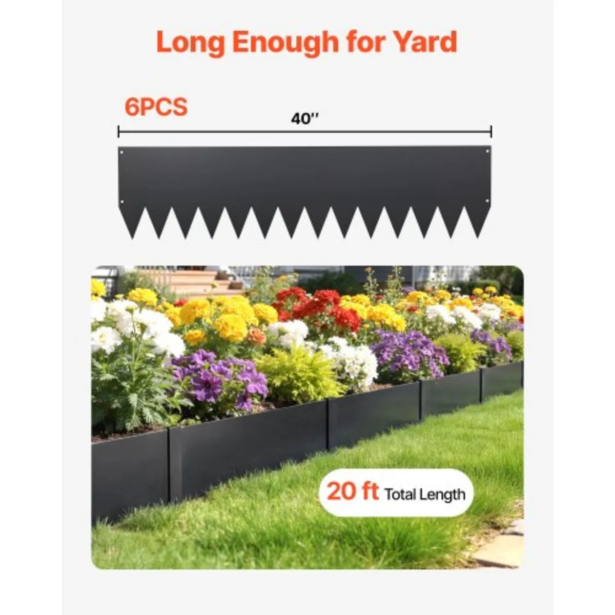 Galvanized Steel Landscape Edging, 6-Pack 1016 x 2 - Image 3