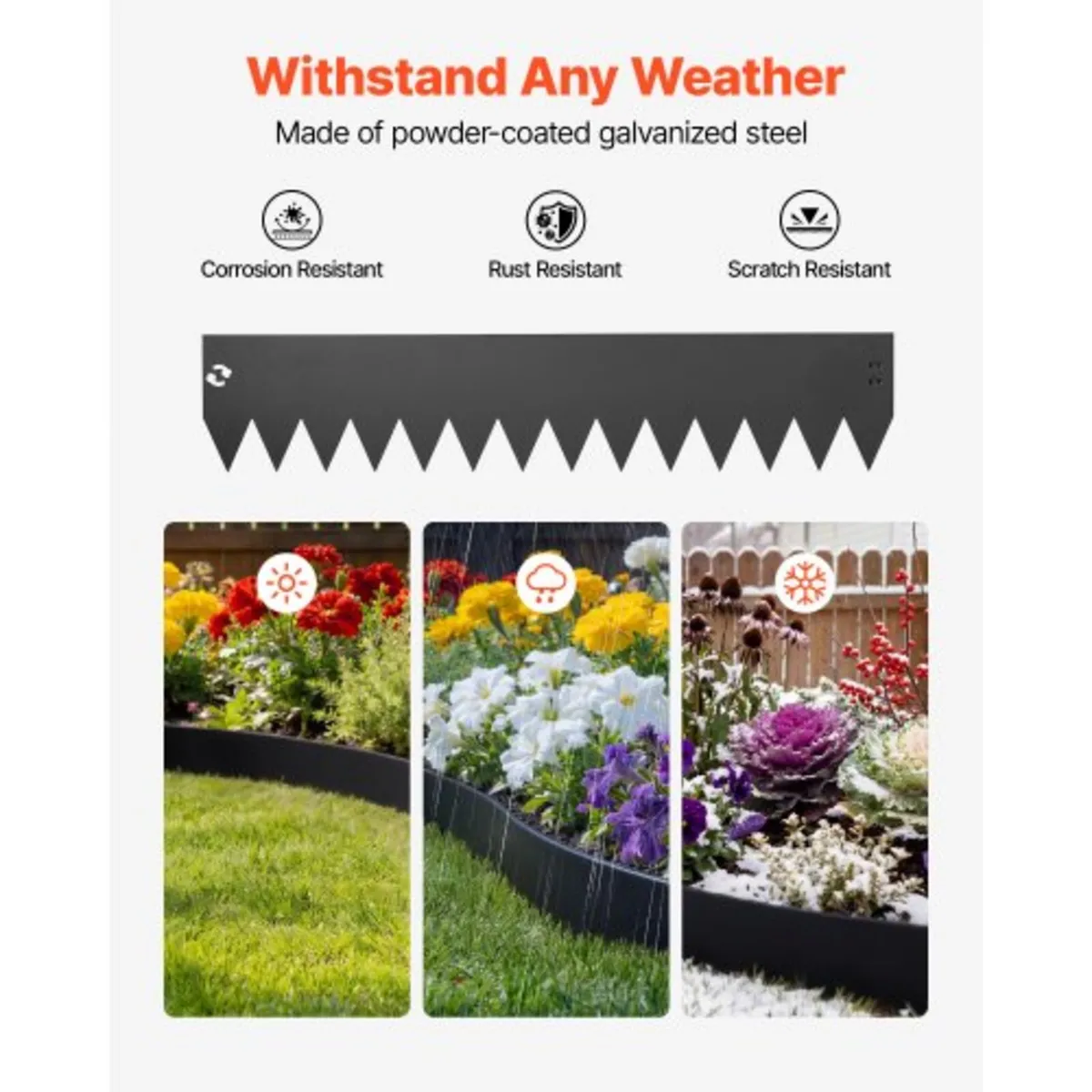 Landscape Edging, 6-Pack 1016 x 203 mm Metal Edgin - Image 2