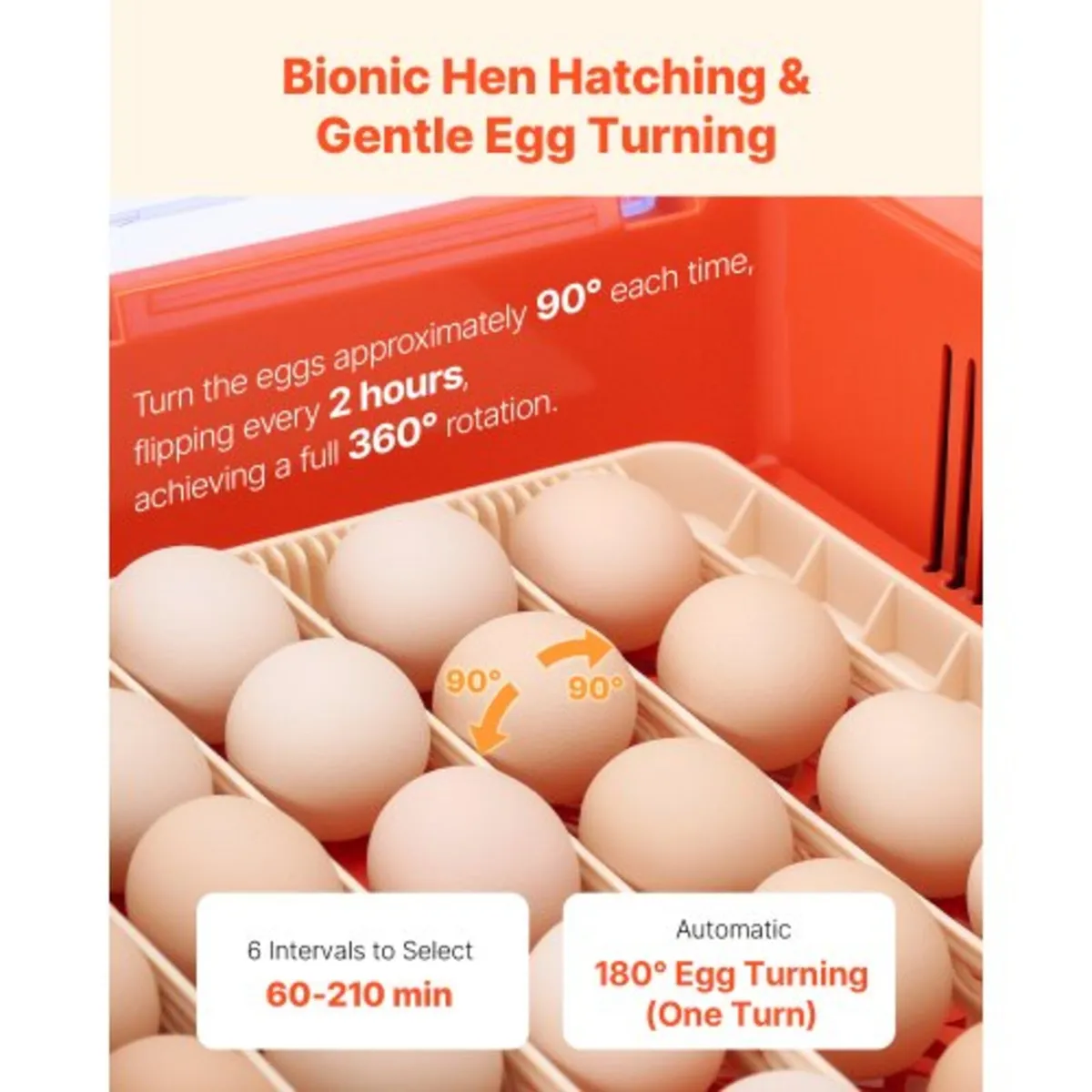 36 Egg Incubator, Automatic Egg Turner with LED Ca - Image 3