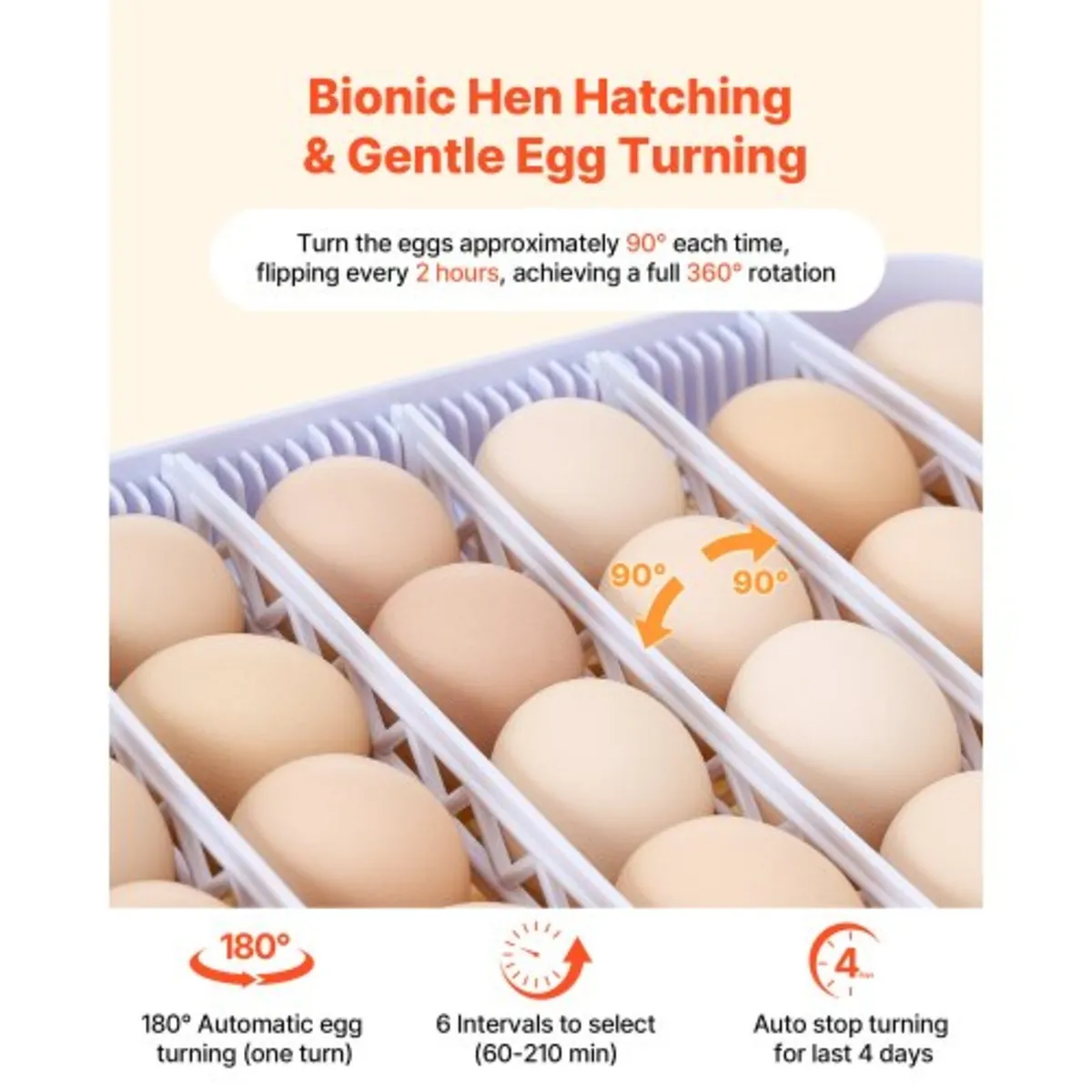 48 Egg Incubator, Automatic Egg Turner with LED Ca - Image 2