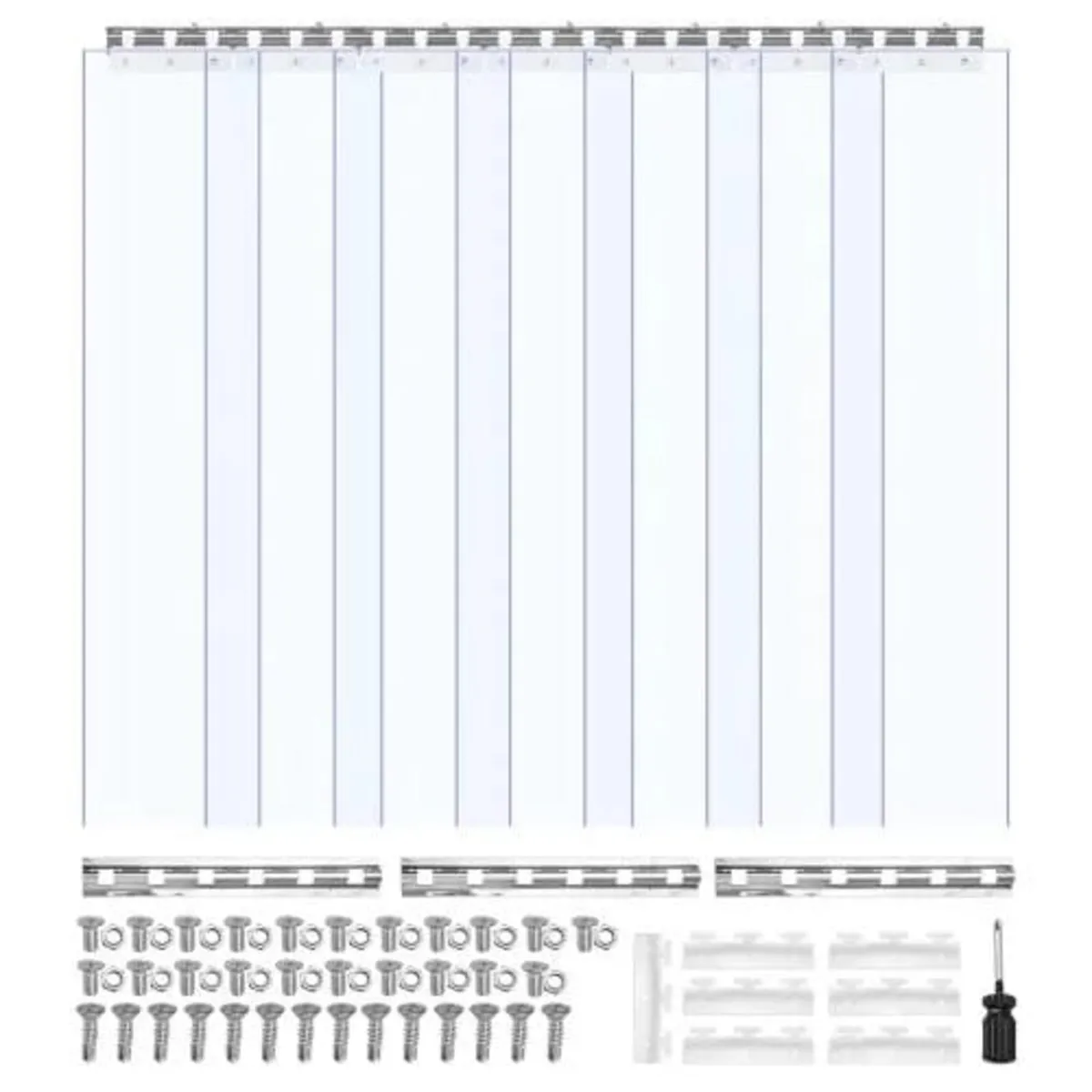 PVC Strip Curtain, 2.1 m Height x 1 m Width x 2 mm - Image 1