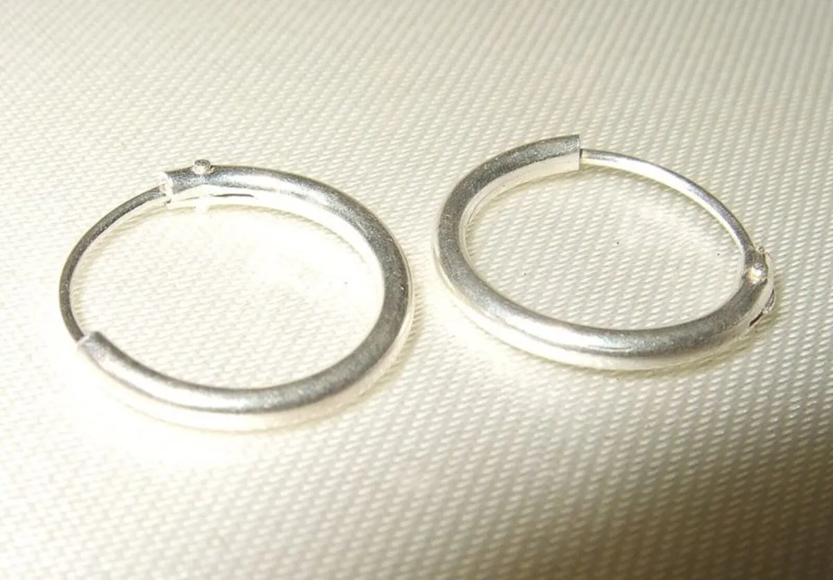New/Unworn Silver 'Sleeper' Earrings - Image 1