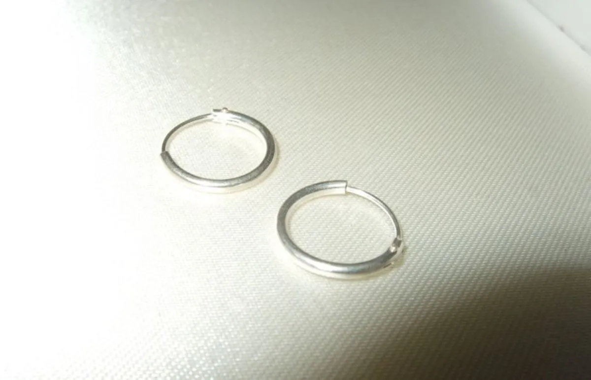 New/Unworn Silver 'Sleeper' Earrings - Image 2