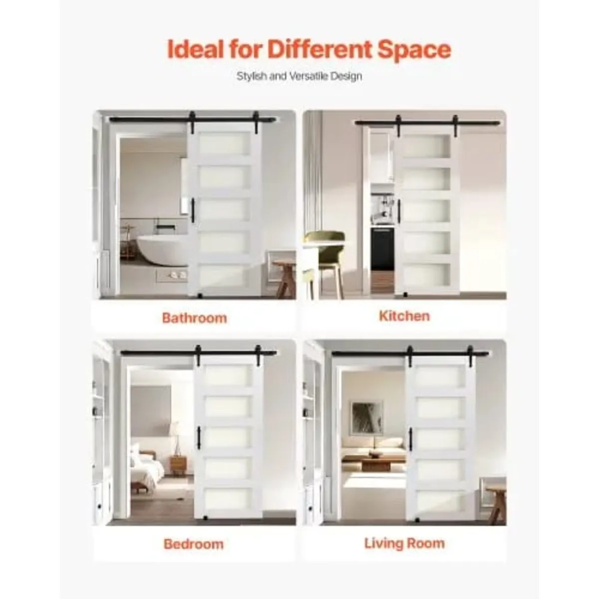 Sliding Barn Door, 813 x 2134mm, High-Strength MDF - Image 2