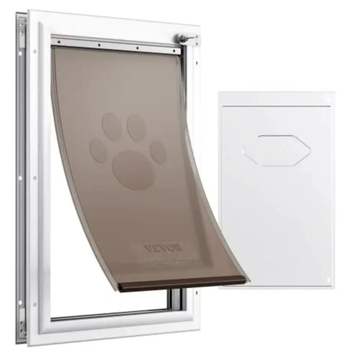 Pet Door, 13.27" x 20.04" Aluminum Frame with Lock - Image 1