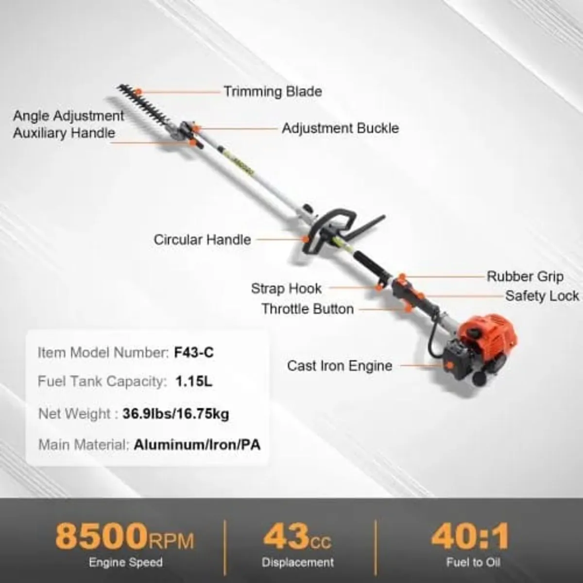 43CC 6-in-1 Multi-Functional Trimming Tools, Gas H - Image 2