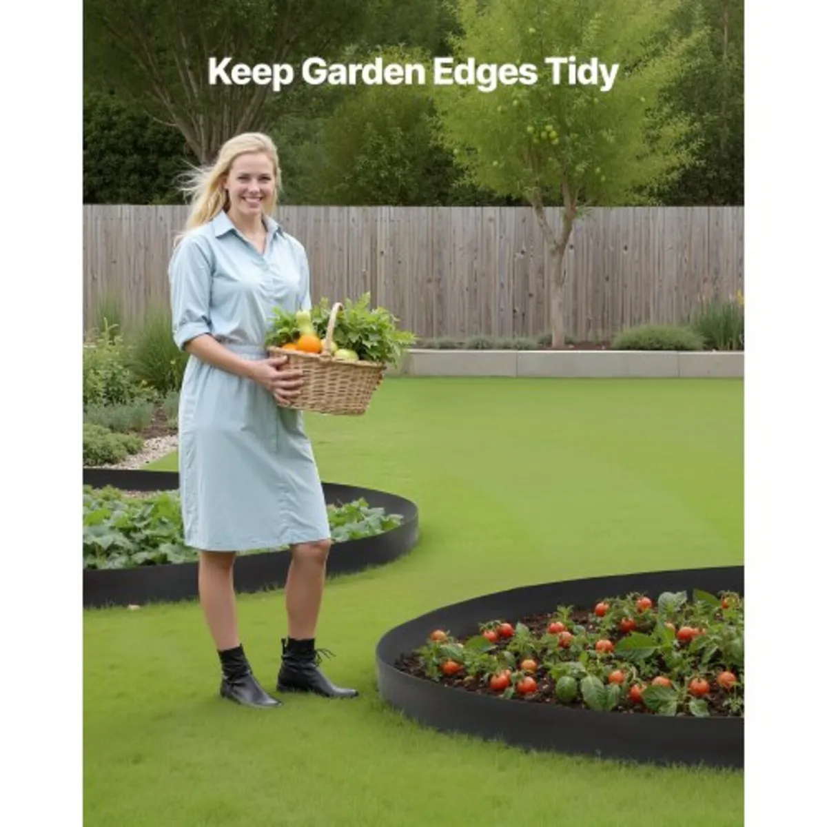 Landscape Edging, 1000 x 10 cm Plastic Garden Bord - Image 2