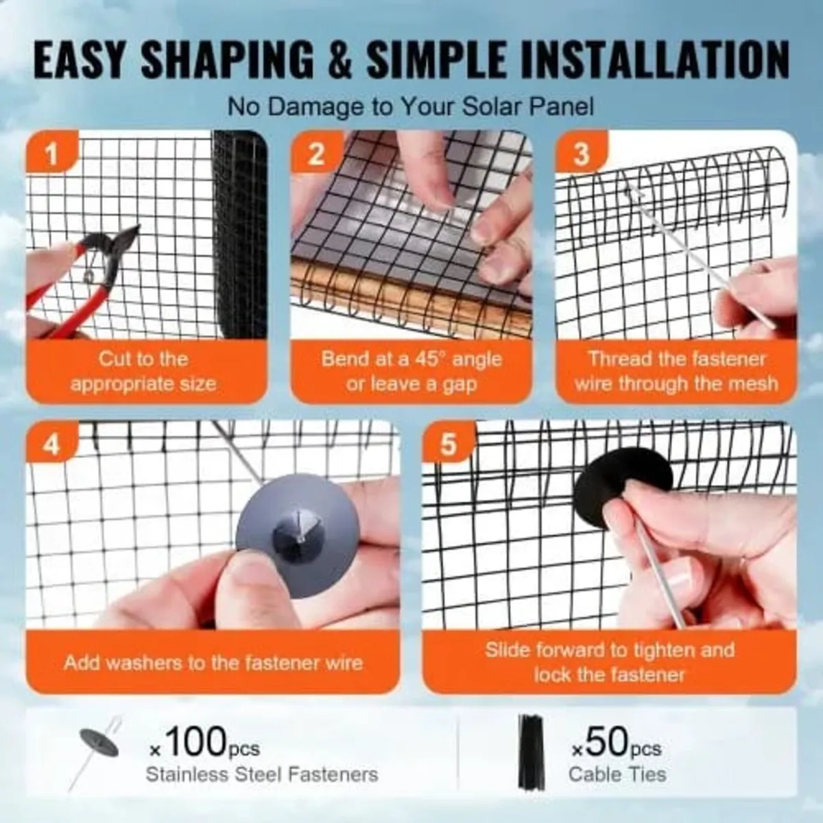 20 x 3048 cm Solar Panel Bird Guard, Critter Guard - Image 3