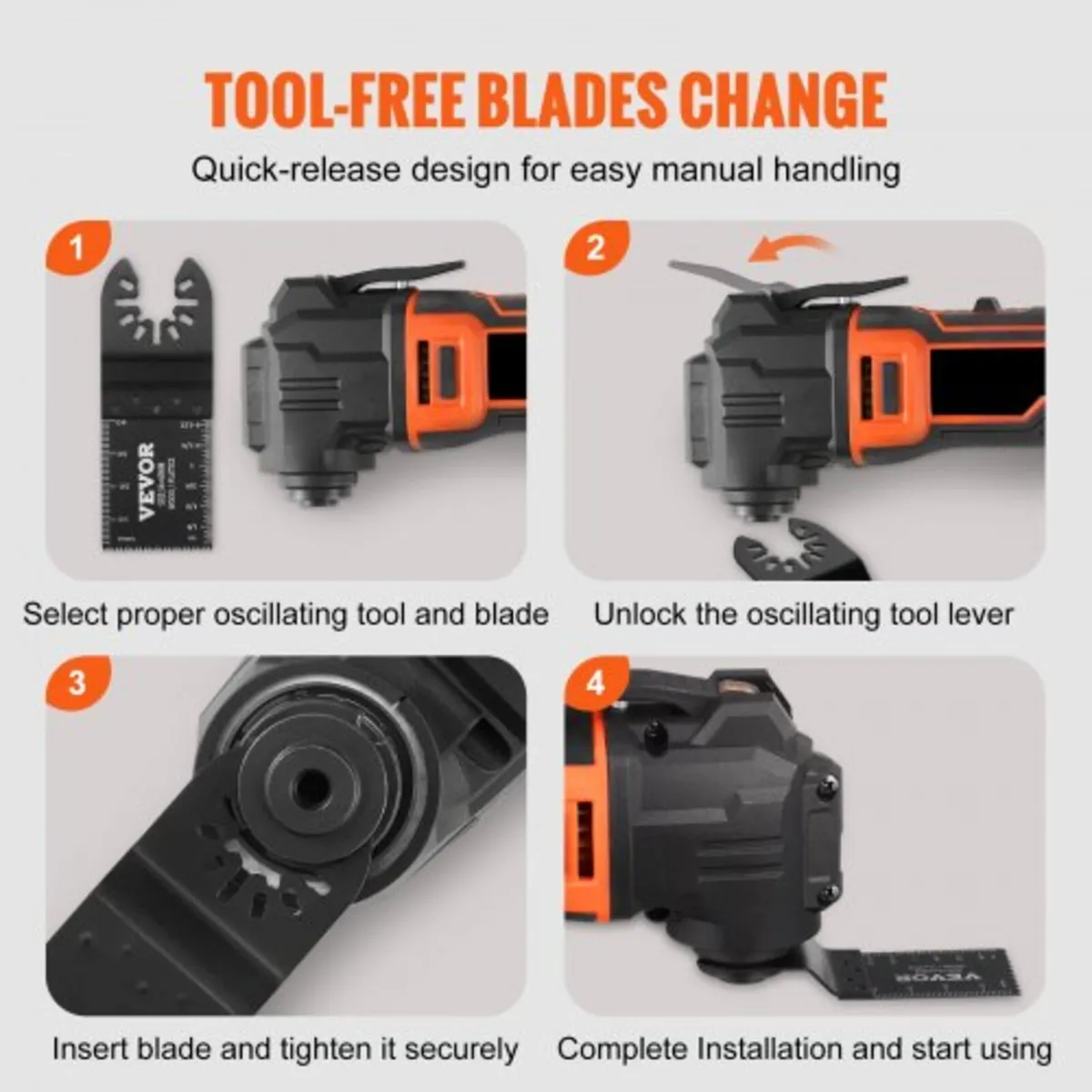 50PCS Oscillating Saw Blades, Universal Quick Rele - Image 2