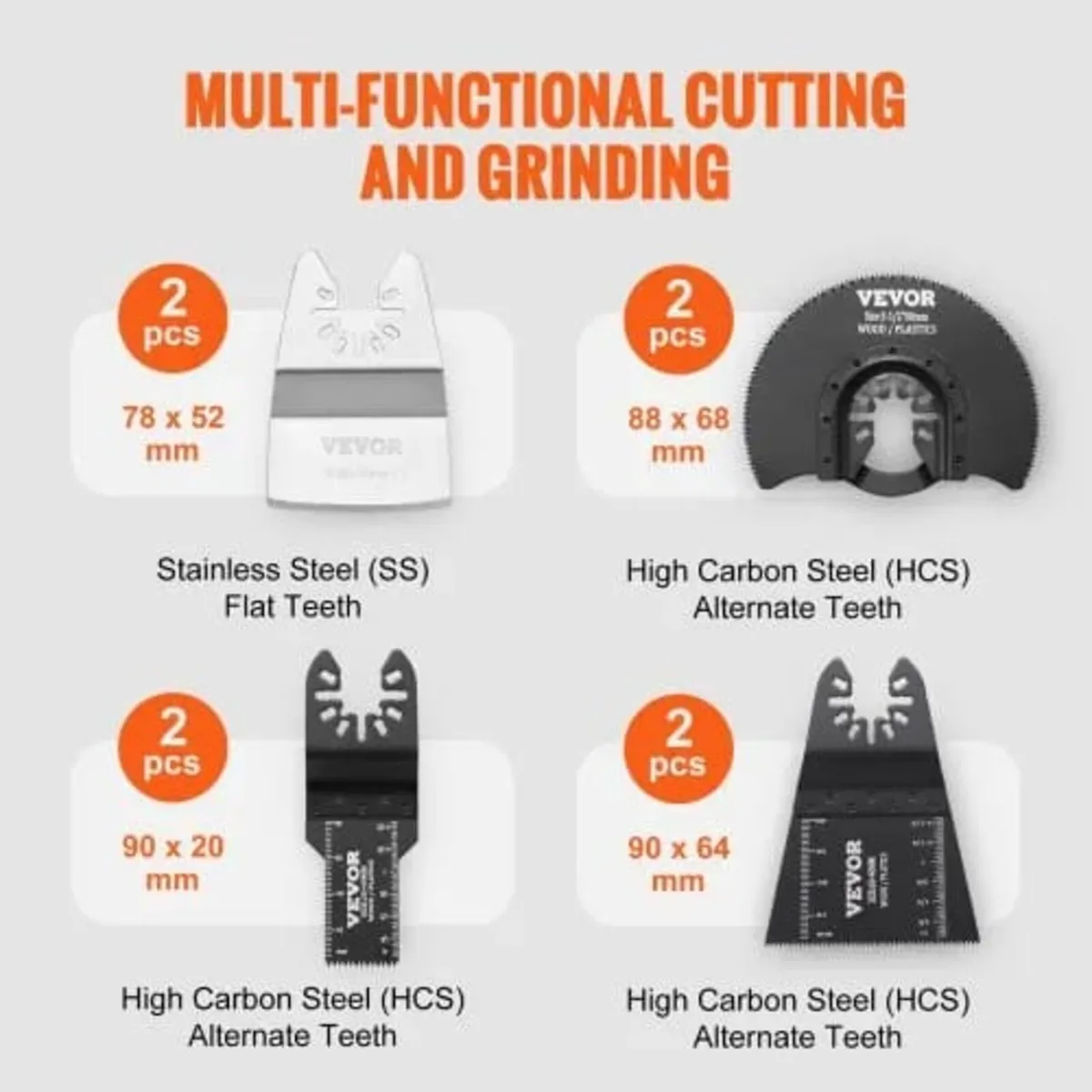30PCS Multi Tool Blades Kits 8 Types Fit Dewalt Bo - Image 2