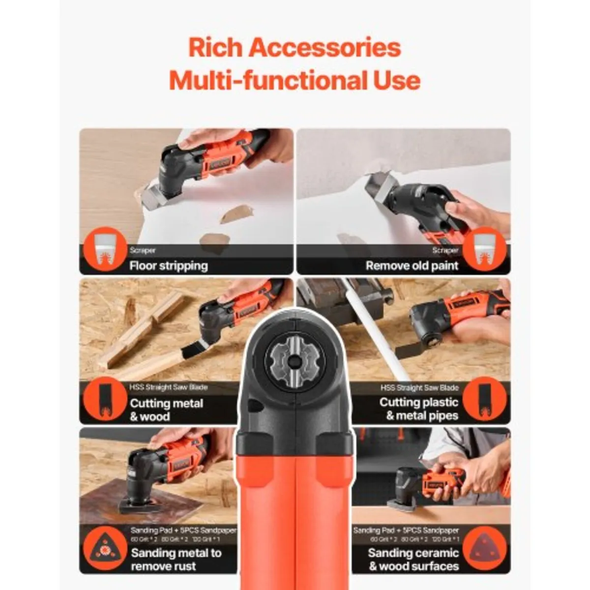 Cordless Oscillating Tool, 20V Multitool Oscillati - Image 3