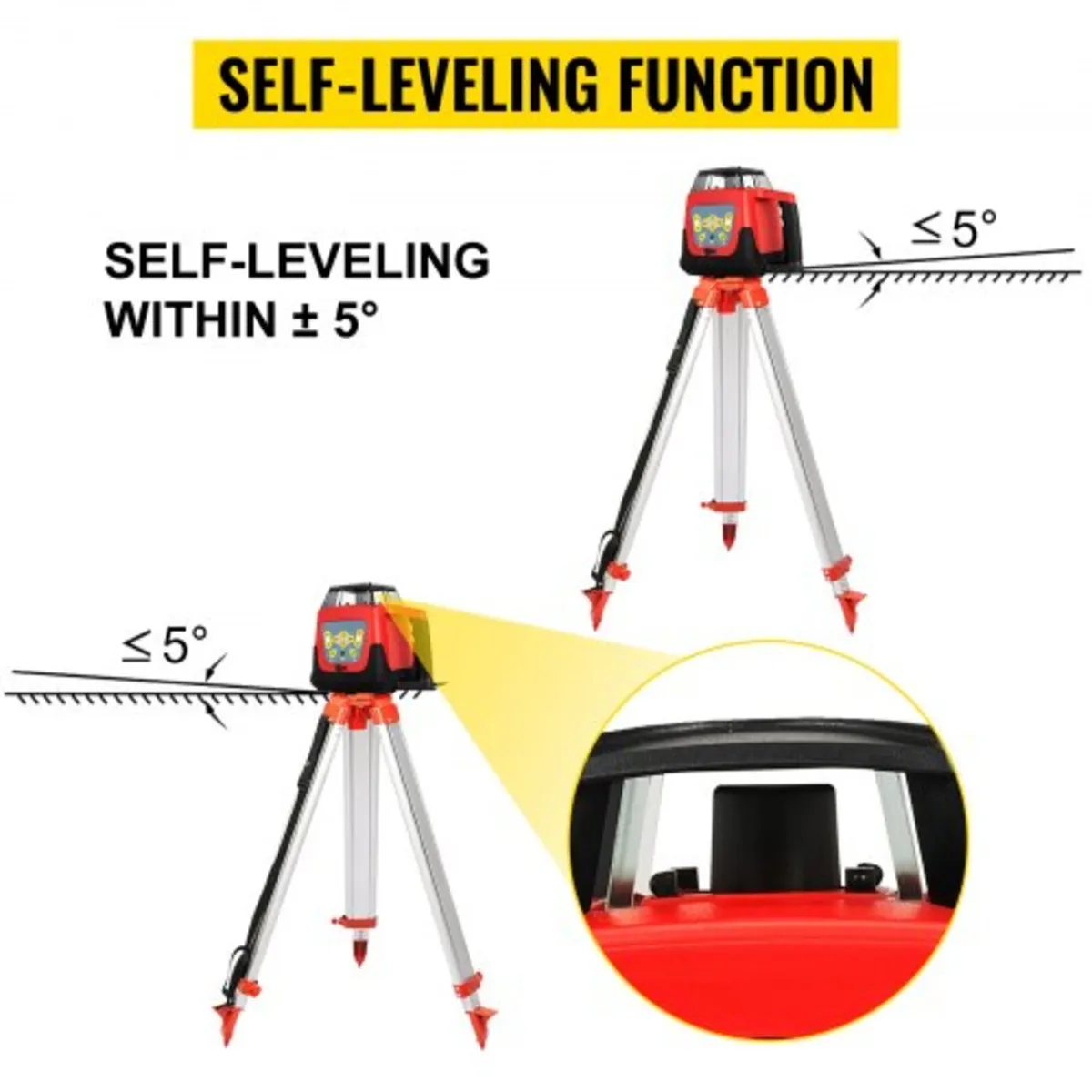 Red Rotary Laser Level Self Leveling Measuring Aut - Image 2