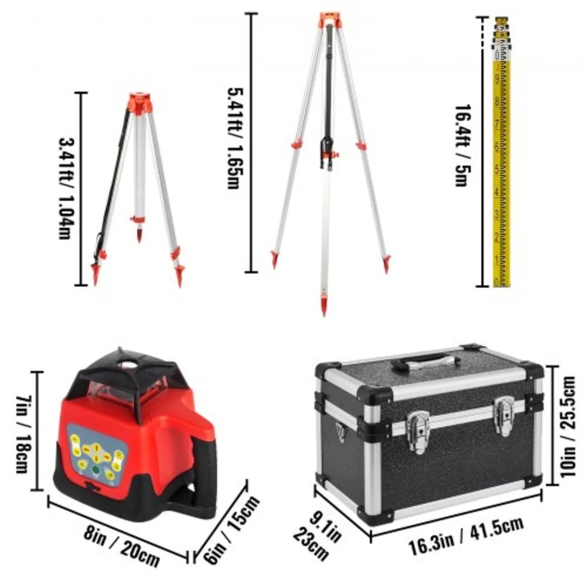 Red Rotary Laser Level Self Leveling Measuring Aut - Image 3