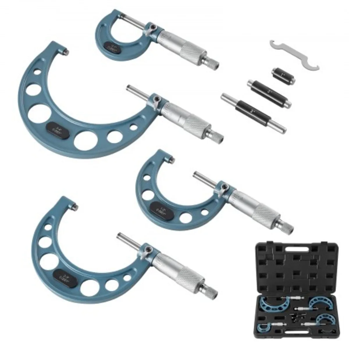 4 PCS Micrometer Set, 0–1/1–2/2–3/3–4 in Machinist - Image 1