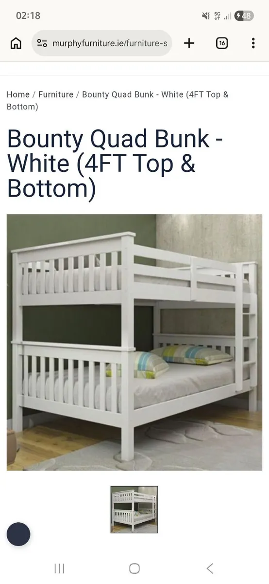 Bunk Bed Frame (Double) - Image 1