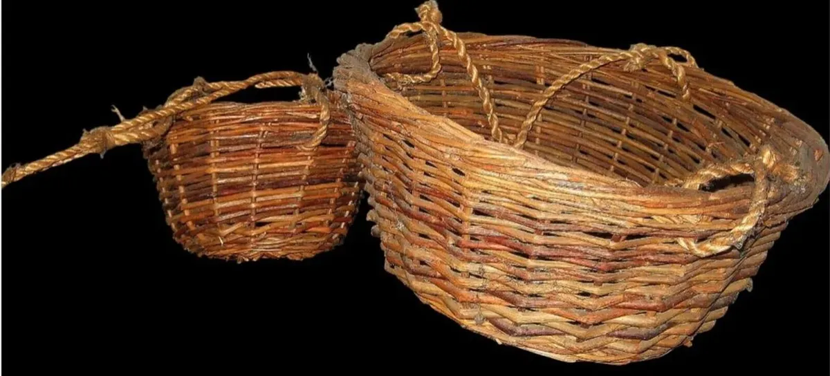 Vintage Willow Gathering Baskets - Pristine Pair - Image 3