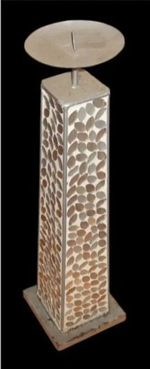 Pristine Harrods Tall Mosaic Candle Holder - Image 2