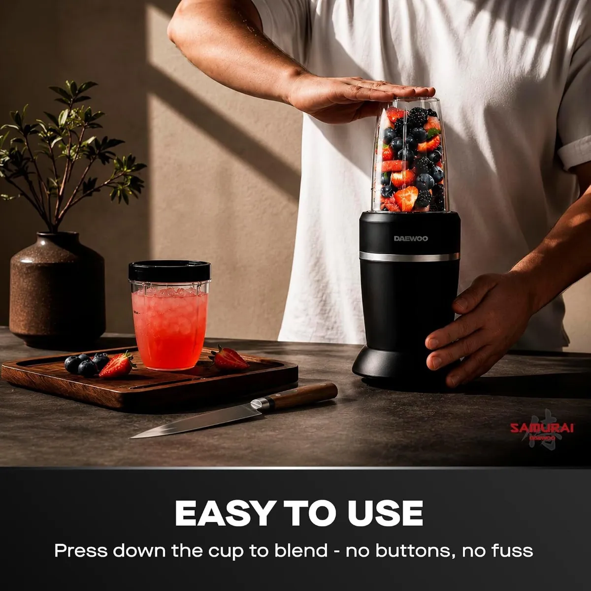 Samurai Power Blend Pro 1200W Jug Blender Ice - Image 3