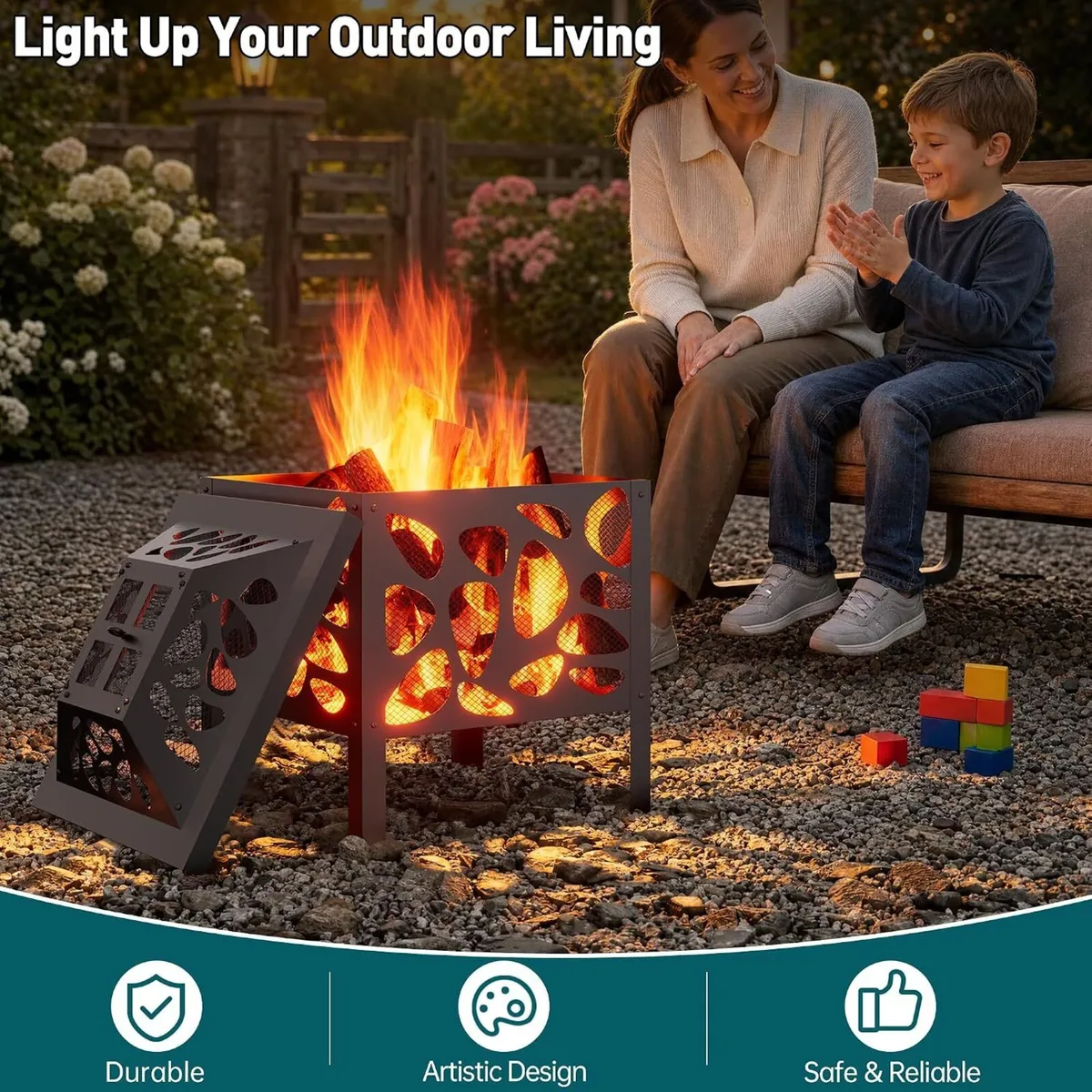 Fire Pit for Outdoor Garden Patio Firepit - Image 2