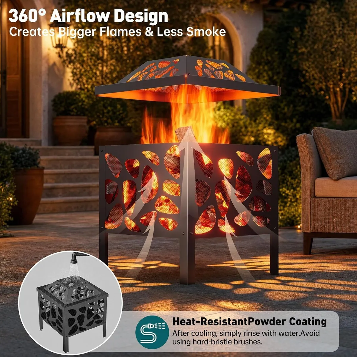 Fire Pit for Outdoor Garden Patio Firepit - Image 3