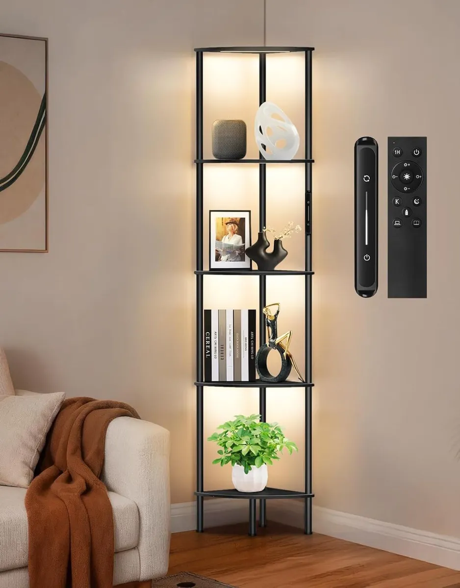 5 Tier Floor Lamp with Shelves LED Light - Image 1