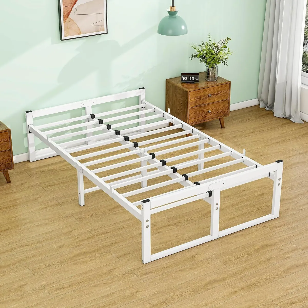 Bed Frame with Metal Slatted Base 32CM - Image 1