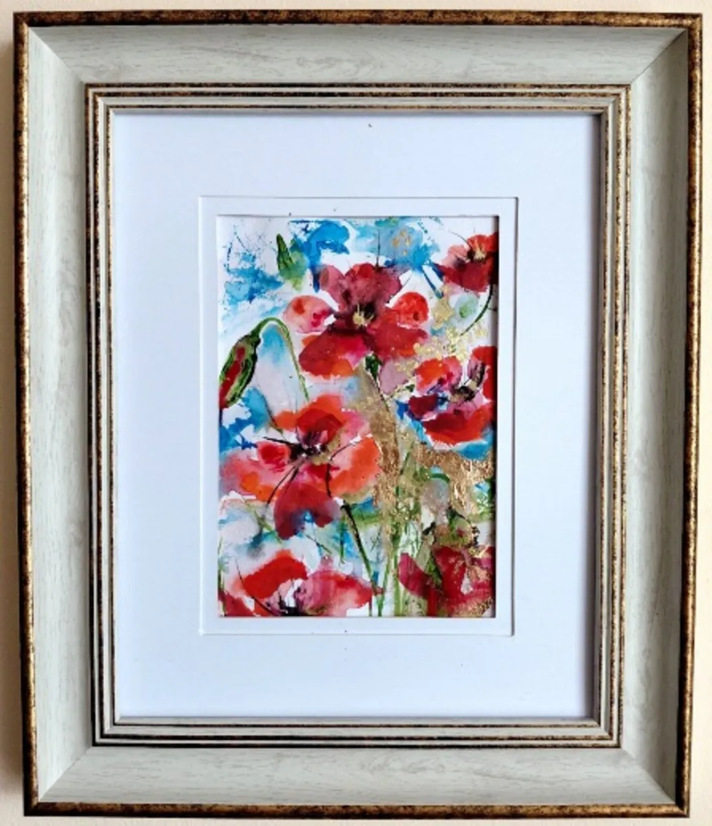 Original Watercolor Floral Painting - Image 1