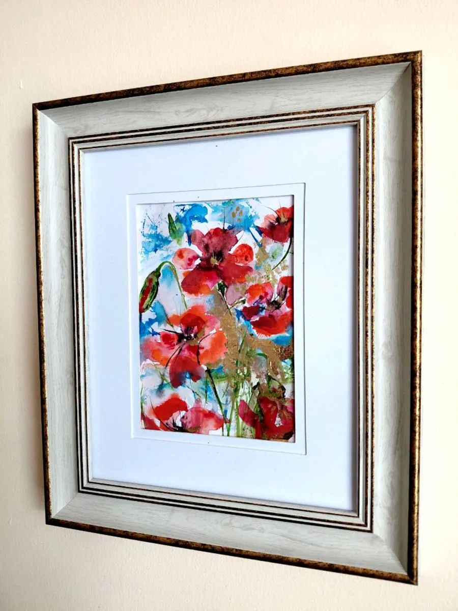 Original Watercolor Floral Painting - Image 3