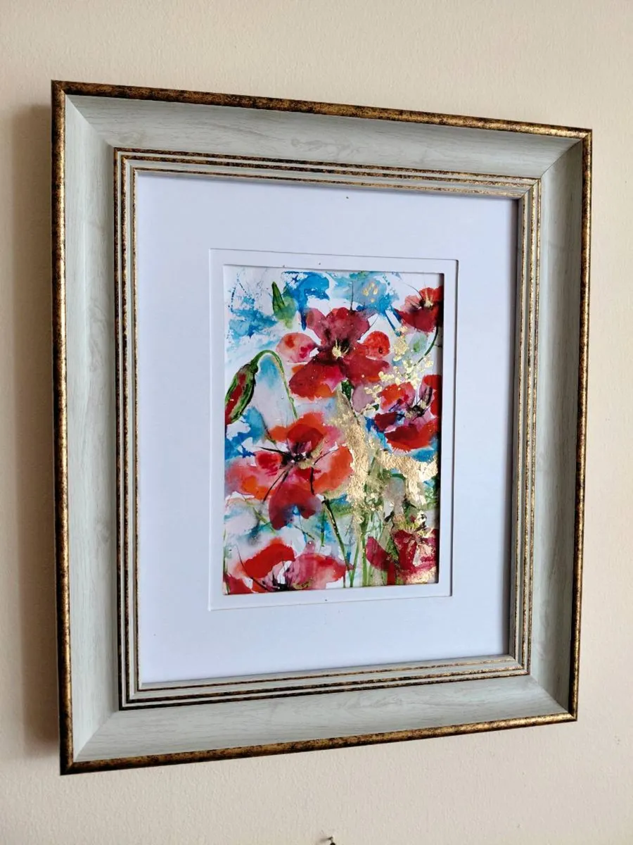 Original Watercolor Floral Painting - Image 4