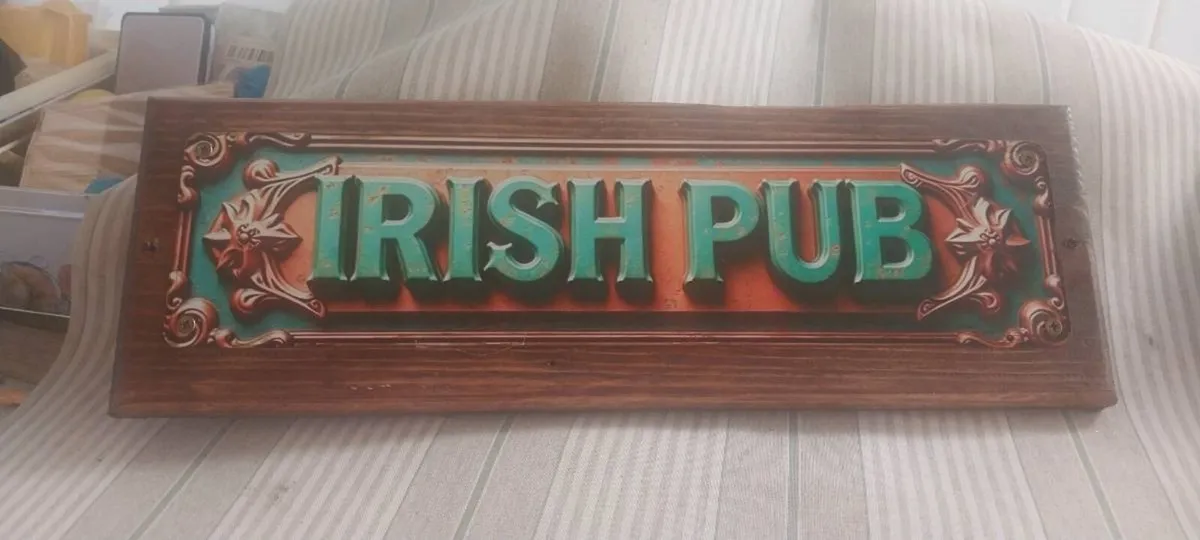 Irish pub wall sign