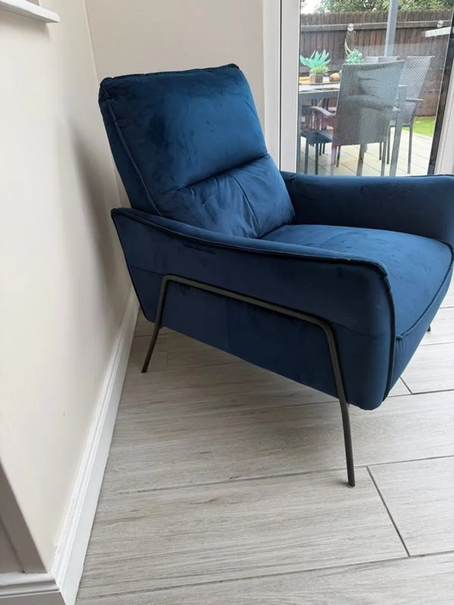 Navy Armchair - Image 4