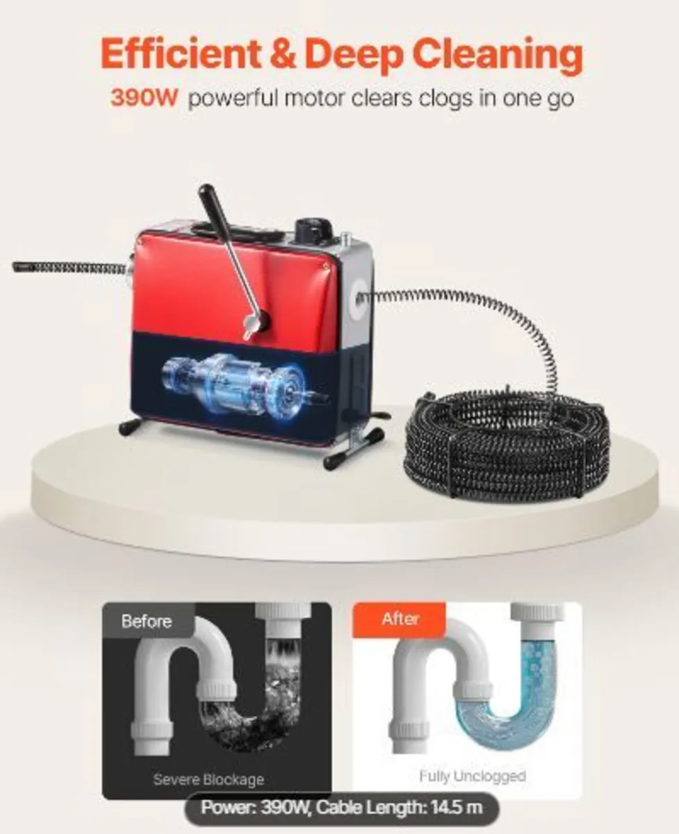 Drain Cleaner Machine, 390W - Image 2