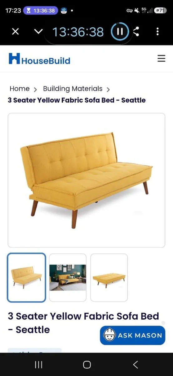 Retro Sofa Bed - Image 4