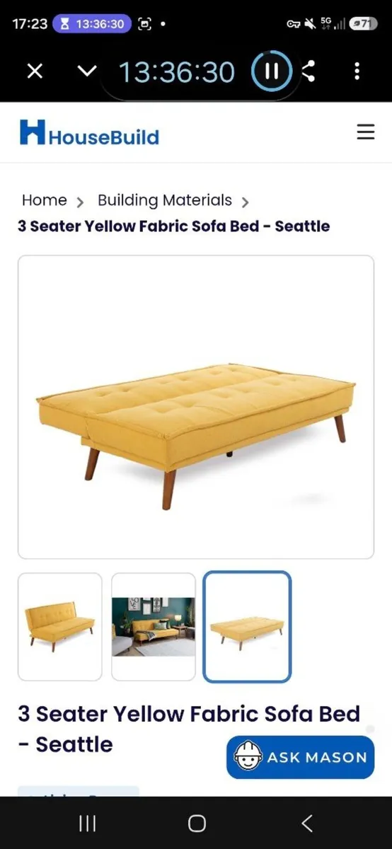 Retro Sofa Bed - Image 3