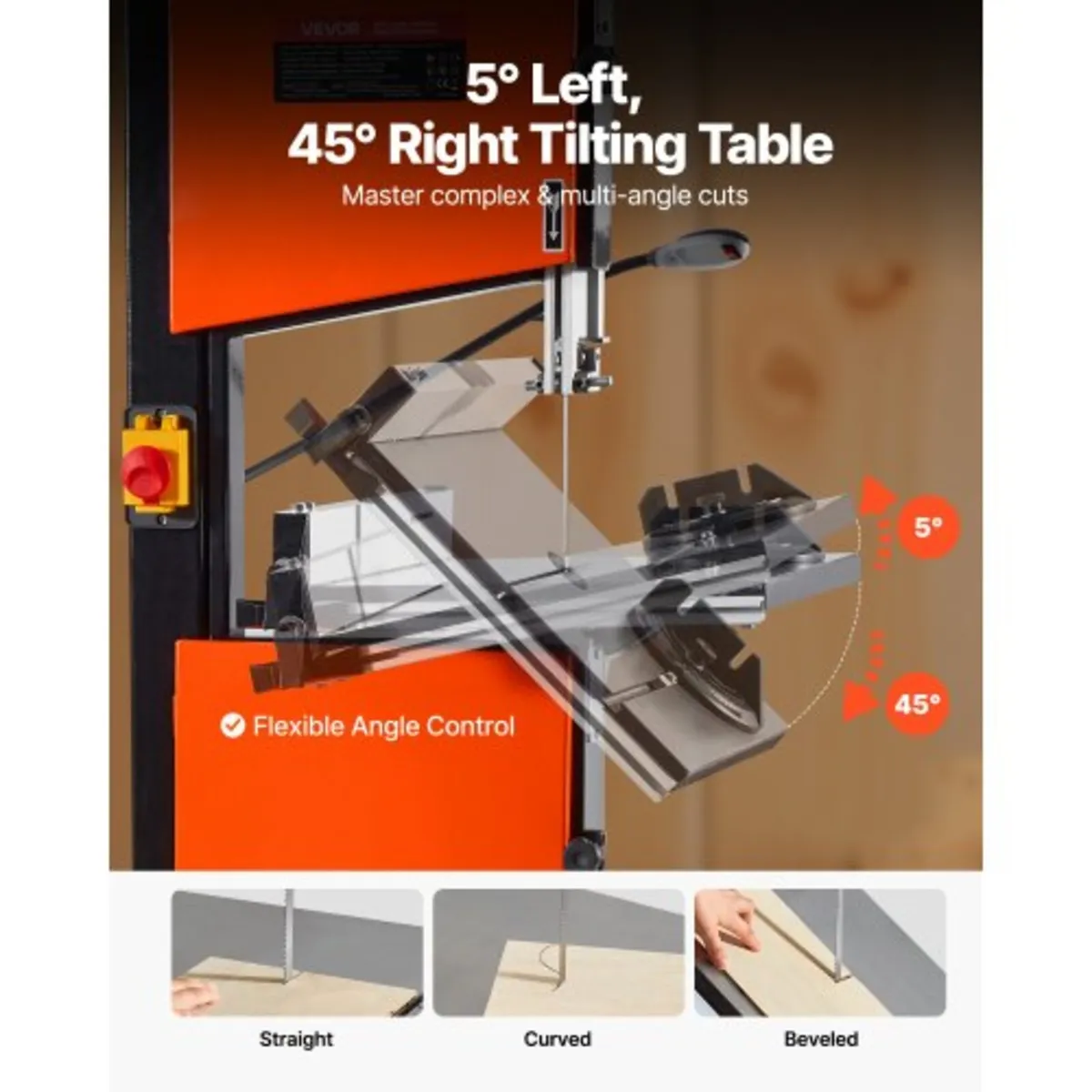 Band Saw with Stand, 254 mm, Two-Speed Benchtop Ba - Image 4