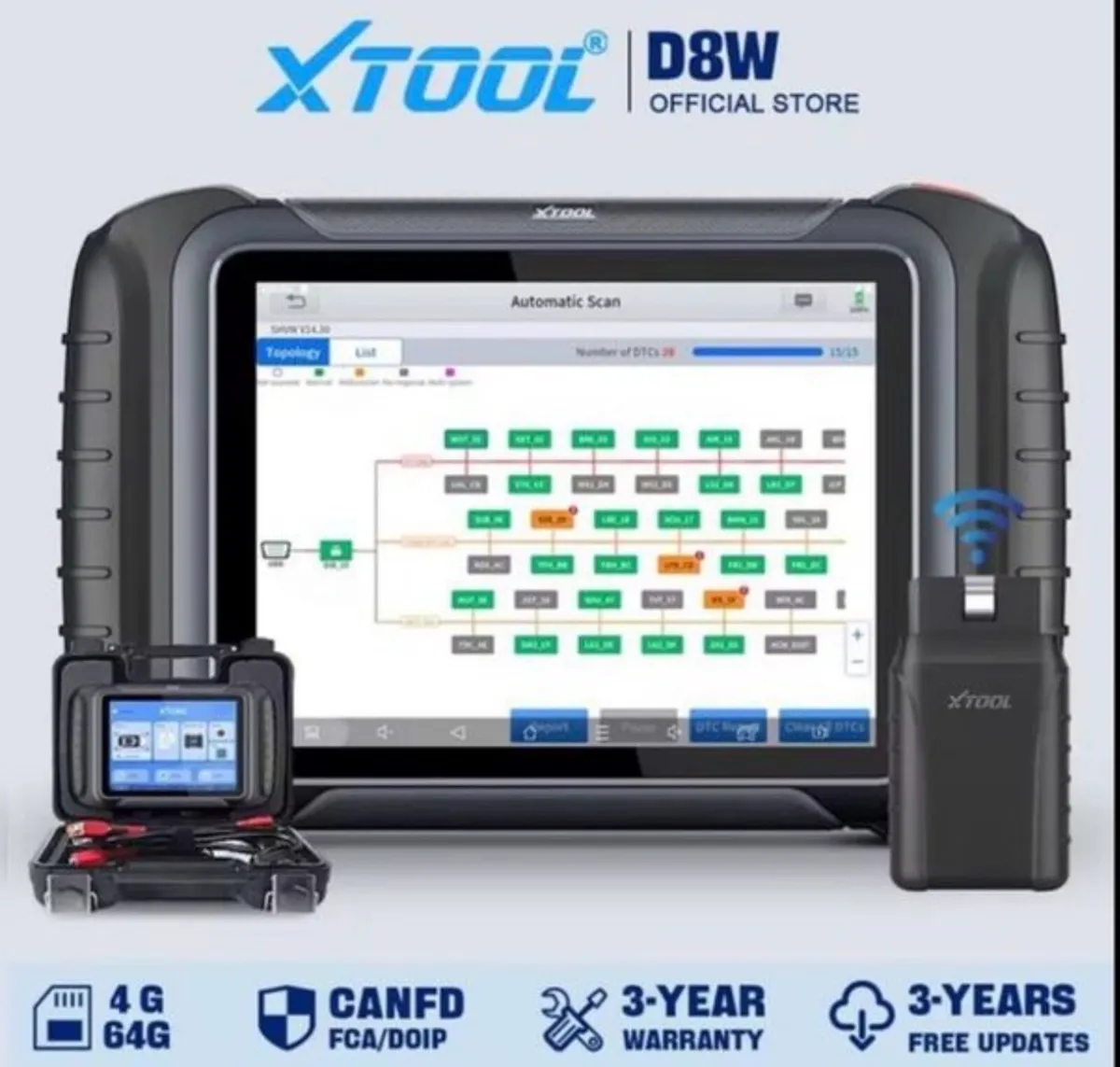 New XTOOL D8W Car Diagnostics Tool - Image 1
